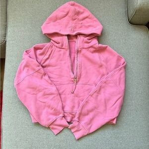Lululemon Pink Scuba Oversized Half-Zip Hoodie